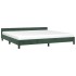 Estructura cama con cabecero terciopelo verde oscuro 200x200