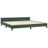 Estructura cama con cabecero terciopelo verde oscuro 200x200