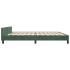 Estructura cama con cabecero terciopelo verde oscuro 200x200