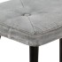 Sillón orejero con reposapiés lona gris