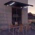 Toldo retráctil manual con LED gris antracita 450x300