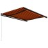 Toldo manual retráctil naranja y marrón 400x300