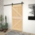 Puerta corredera con herrajes madera maciza de pino 90x210