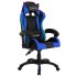 Silla gaming con luces LED RGB cuero sintético azul y