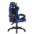 Silla gaming con luces LED RGB cuero sintético azul y