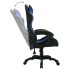 Silla gaming con luces LED RGB cuero sintético azul y