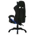 Silla gaming con luces LED RGB cuero sintético azul y