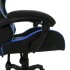 Silla gaming con luces LED RGB cuero sintético azul y