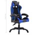 Silla gaming con luces LED RGB cuero sintético azul y