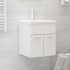 Mueble con lavabo aglomerado blanco