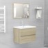 Conjunto de muebles de baño madera contrachapada roble