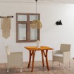 Juego de comedor para jardín 3 piezas beige