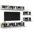 Set muebles de salón TV 8 pzas madera ingeniería gris