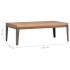 Mesa de centro de jardín madera maciza de acacia 110x55x36