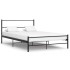 Estructura de cama de metal negro 140x200