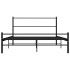 Estructura de cama de metal negro 140x200