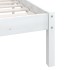 Estructura de cama de madera maciza de pino blanca 200x200