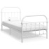 Estructura de cama de metal blanco 90x200