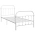 Estructura de cama de metal blanco 90x200