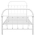 Estructura de cama de metal blanco 90x200