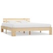 Estructura de cama de madera maciza de pino 160x200 cm