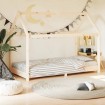 Estructura de cama infantil de madera maciza de pino 70x140 cm