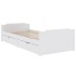 Estructura cama cajones madera maciza de pino blanco 90x200