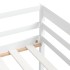 Estructura de cama de madera maciza de pino blanca 90x200