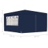 Carpa profesional para fiestas con paredes azul 90 g/m² 4x4