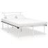 Estructura de cama de metal blanco 120x200