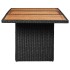 Mesa de comedor de jardín ratán sintético negro 200x100x74