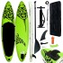 Juego de tabla de paddle surf hinchable verde 305x76x15