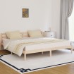 Estructura de cama madera maciza de pino 200x200 cm