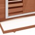 Gallinero madera maciza de abeto moca y blanco 152x96x110