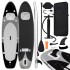 Set de tabla de paddle surf hinchable negro 300x76x10