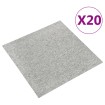 Baldosas de suelo de moqueta 20 uds 5 m² 50x50 cm gris claro