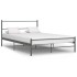 Estructura de cama de metal gris 160x200