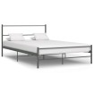 Estructura de cama de metal gris 160x200 cm