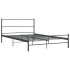 Estructura de cama de metal gris 160x200