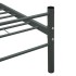 Estructura de cama de metal gris 160x200