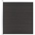 Panel de valla WPC negro 175x186