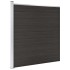 Panel de valla WPC negro 175x186