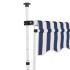 Toldo manual retráctil 400 cm azul y blanco a