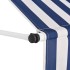 Toldo manual retráctil 400 cm azul y blanco a