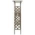 Pérgola con puerta madera maciza de abeto gris 116x40x204