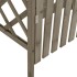 Pérgola con puerta madera maciza de abeto gris 116x40x204