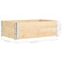 Caja de palés 3 unidades madera maciza de pino 50x150