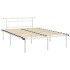 Estructura de cama de metal blanco 160x200