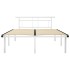 Estructura de cama de metal blanco 160x200