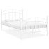 Estructura de cama de metal blanco 120x200